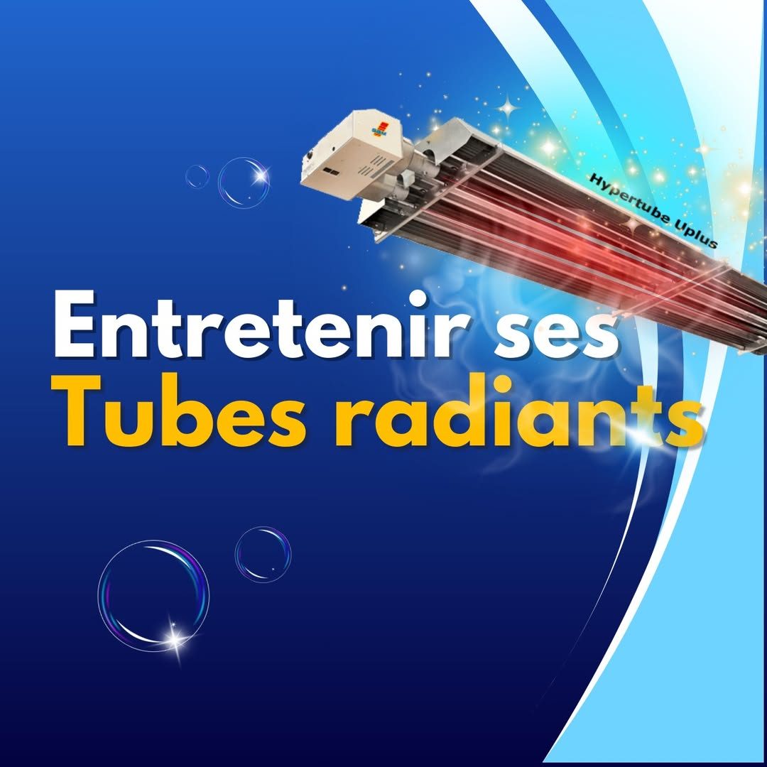 Entretien de tubes radiants gaz industriels par un technicien de maintenance